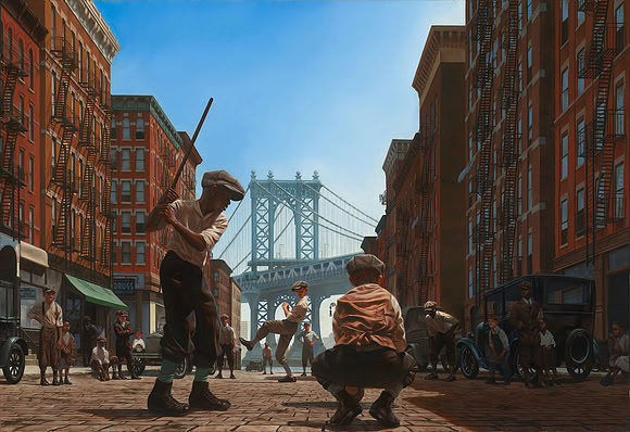 Stickballers by Kadir Nelson, 1930