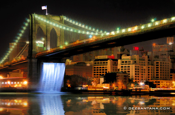 Brooklyn  Bridge Waterfall