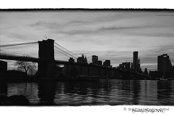 Brooklyn Bridge Silhouette