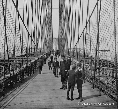 Brooklyn Bridge Walkway, 1901